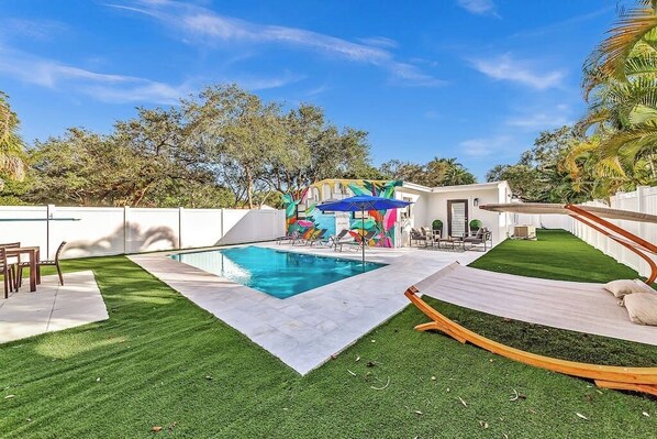 A heated pool
