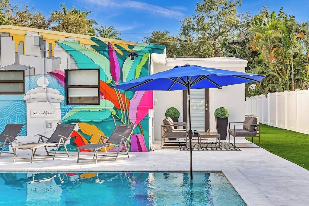 A heated pool