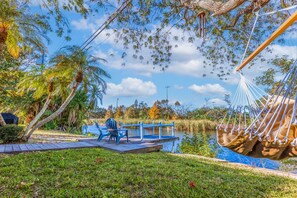 Property grounds - Shore Lake on 88th—Waterfront Pool Home w/ Dock, Lanai, Fire Pit & Near Gulf Beaches (Seminole)