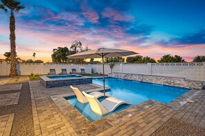 Una piscina riscaldata