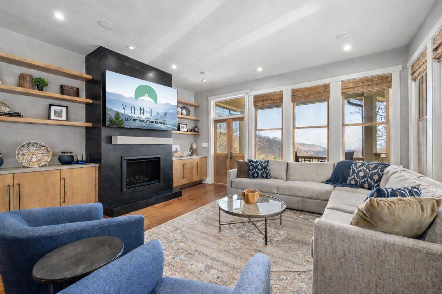 Smart TV, fireplace, video games