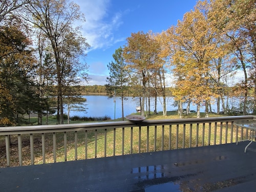 Stunning views on tranquil lake.