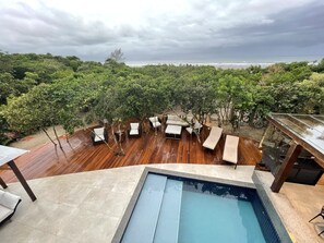 Piscina externa, piscina aquecida