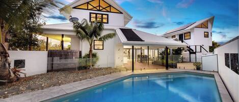 Outdoor pool, a heated pool