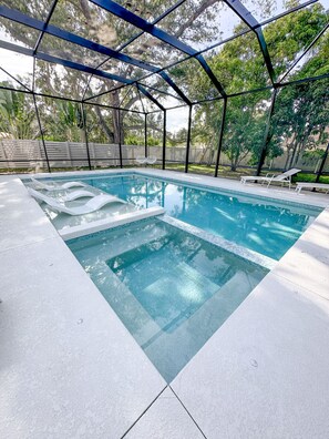 A heated pool