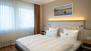 標準雙人房 | 高級寢具、羽絨被、Select Comfort 床墊、獨特裝潢
