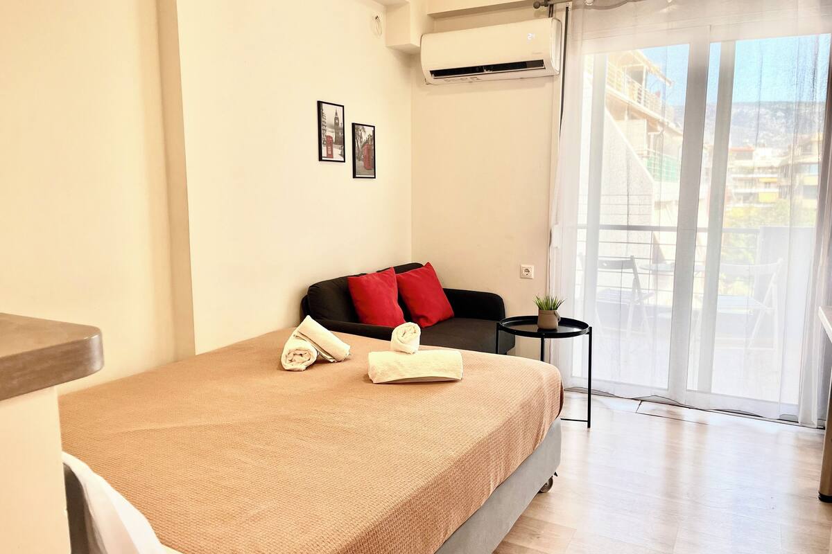 Studio (D2) | Literie de qualité supérieure, surmatelas, décoration personnalisée