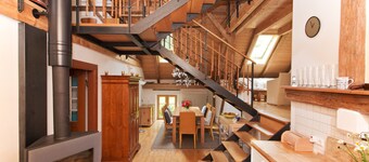 Loft für Familien, Gruppen, Kamin, Nähe Ammersee, Allgäu, Neuschwanstein