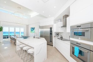 Fridge, microwave, oven, stovetop - Rum Point Resort #501 Penthouse (Seven Mile Beach)