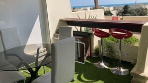 Outdoor dining - Naturist village - Port-Nature 4 gangways level 2 sea view (Agde)