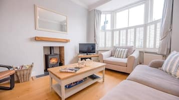 TV, fireplace, DVD player