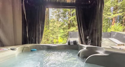 The Black Nest -5 Star Trendy & Captivating Redwood Retreat! WIFI/HotTub/Pup
