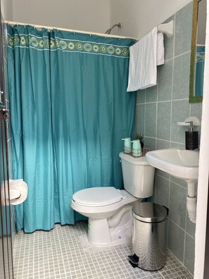 Shower, towels, soap, shampoo - Casa Cempoal (Oaxaca)