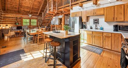 Cozy Log Cabin on 15 acres, with private lake, 1 mile from Lake Michigan