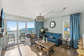 TV, fireplace - Baywatch Resort 1409 2 BR Condo in North Myrtle (North Myrtle Beach)