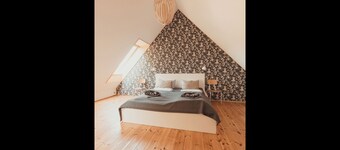 Modern wooden house on the Bodden with two apartments that can be combined