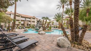 Outdoor pool, a heated pool