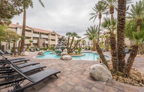 Outdoor pool, a heated pool - Vegas Condo Near Strip • Pools • Gated  FREE Parking and  NO RESORT FEES (Paradise)
