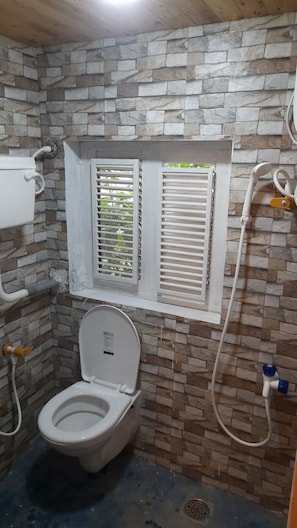 Douche, serviettes fournies