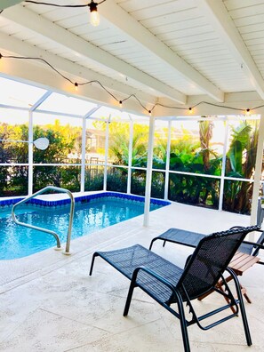 Outdoor pool, a heated pool