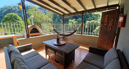 Mountain chalet with hiking trails and natural river pool