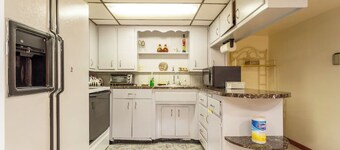 Convenient one-bedroom, kitchen and bathroom