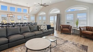 TV, fireplace, video games, stereo - 5700- La Cebolla - Luxury Oceanfront Estate | Pool & Theater (Nags Head)