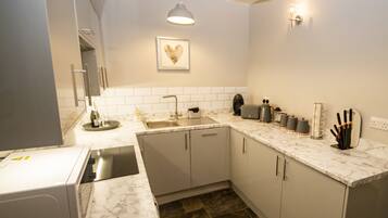 High chair, dining tables