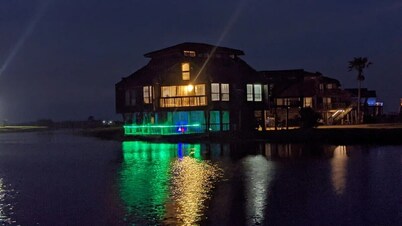 Beautiful ocean views from condo's 3 story deck!