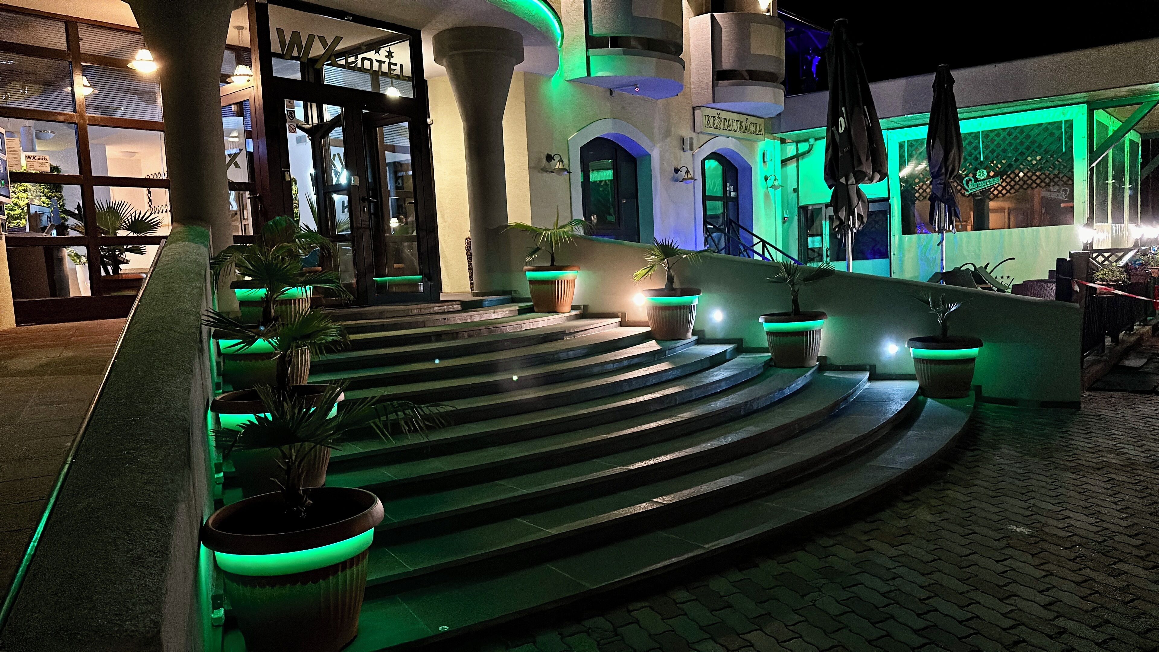 Front of property – evening/night