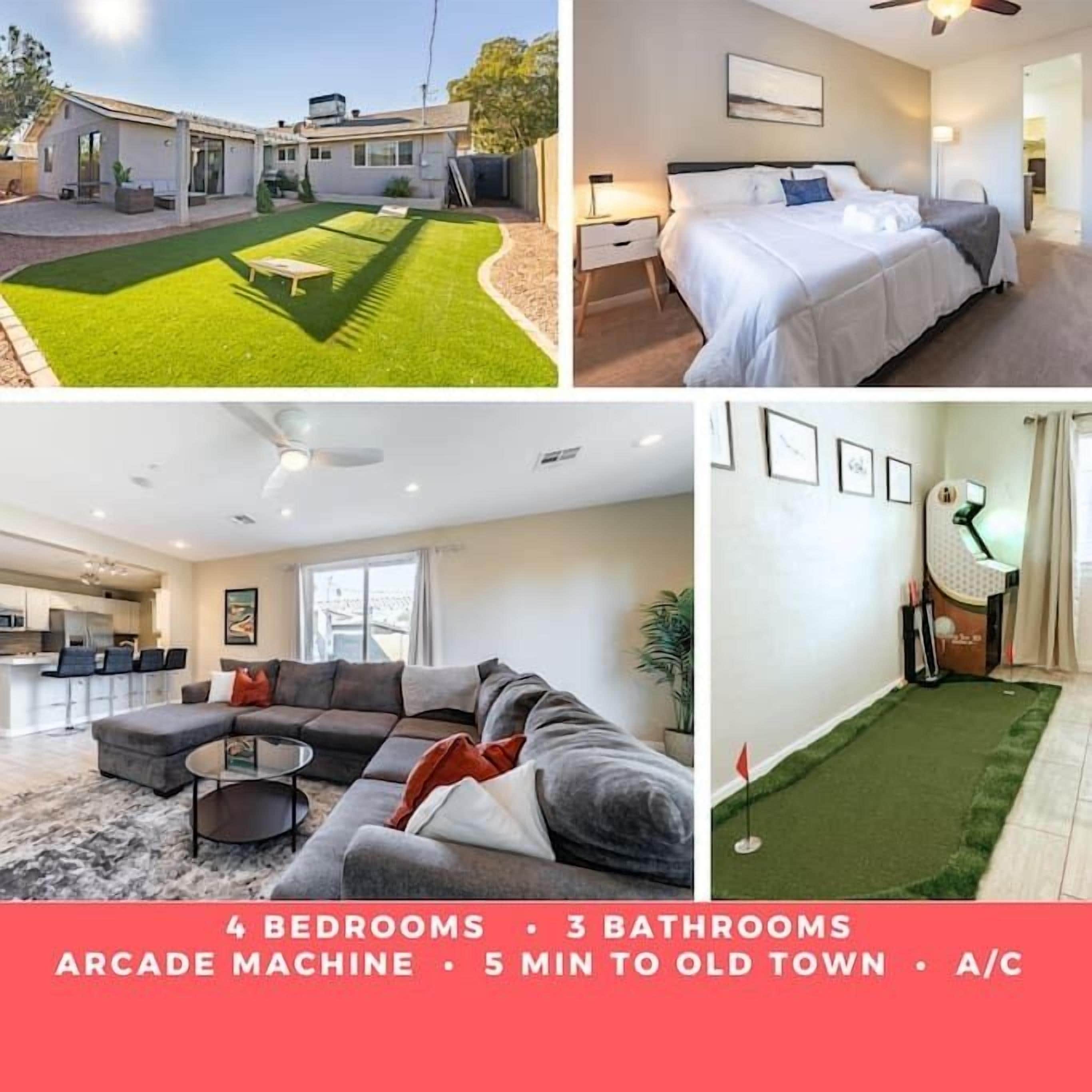Kid Friendly Home, Nr Old Town, Spacious Backyard