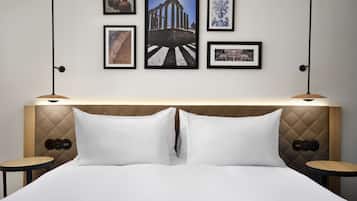 Hypo-allergenic bedding, in-room safe, desk, laptop workspace