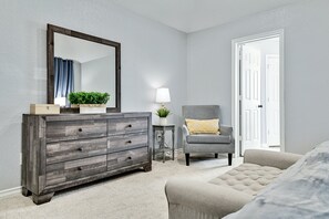 TV, fireplace, offices