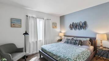 1 bedroom, iron/ironing board, travel crib, WiFi