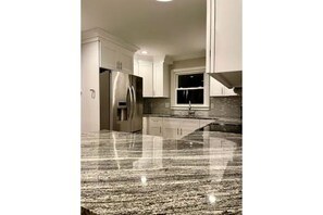 Microwave, dining tables