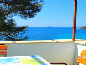 Outdoor dining - Seafront Apartment Darinka (Blato)