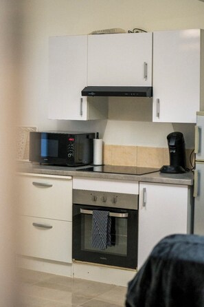 Fridge, microwave, oven, stovetop - T2 of the Carmelites (Nîmes)