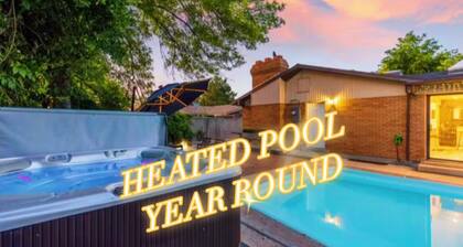 Heated Pool & Hot Tub open all year with King Beds, Bar & Much More