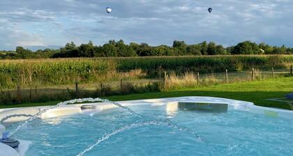 Stunning modern home set in beautiful grounds.