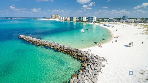 Sun loungers, beach towels