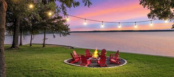 Lake point on main body with boat lift