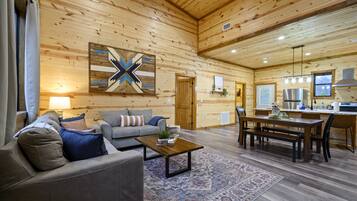 Smart TV, fireplace, video games