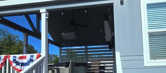 Tiny Grey with Loft: Twin Lakes Tiny Homes of Okmulgee