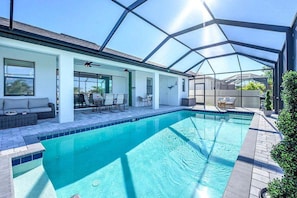 Una piscina riscaldata