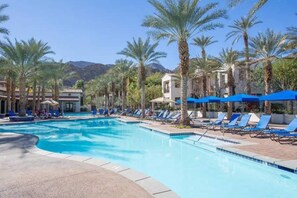 Outdoor pool, a heated pool - Single story Luxurious 1 BR 1 BA Kitchen Living Resort Pools Gym (La Quinta)