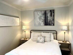 2 bedrooms, iron/ironing board, travel crib, free WiFi