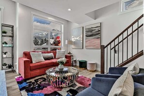 TV, fireplace, video games, stereo