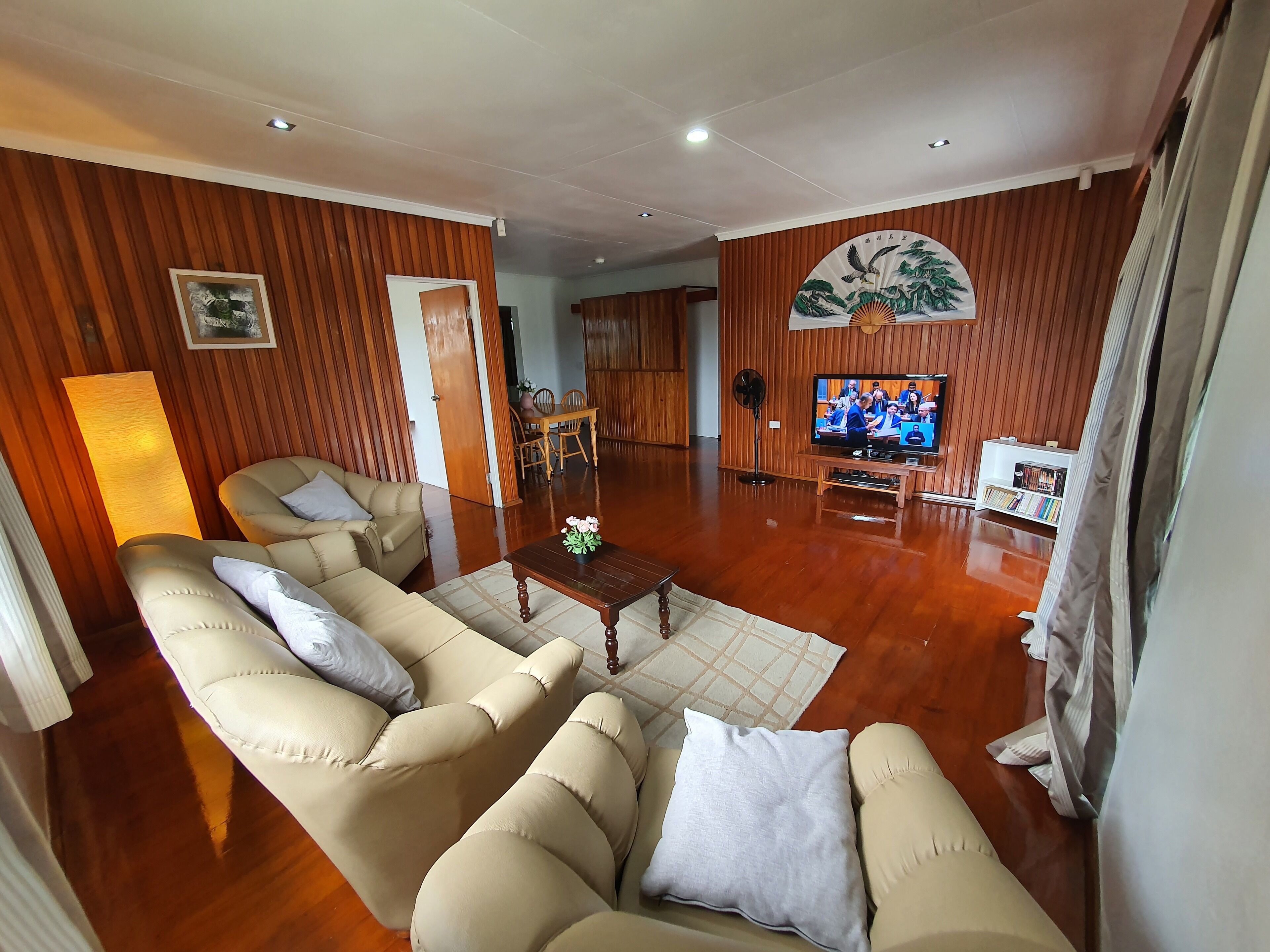 Televisio, DVD-soitin, kirjoja