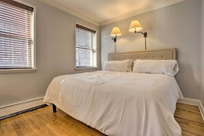 1 bedroom, iron/ironing board, free internet, bed sheets