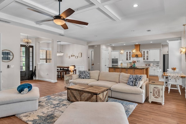 TV, fireplace, DVD player, offices